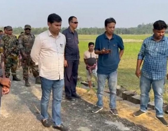 Low Quality Road Renovation Work is Progressing under Fatikroy Assembly Constituency, alleges Minister Sudhangshu Das Low Quality Road Renovation Work is Progressing under Fatikroy Assembly Constituency, alleges Minister Sudhangshu Das